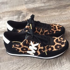 michael kors leopard tennis shoes